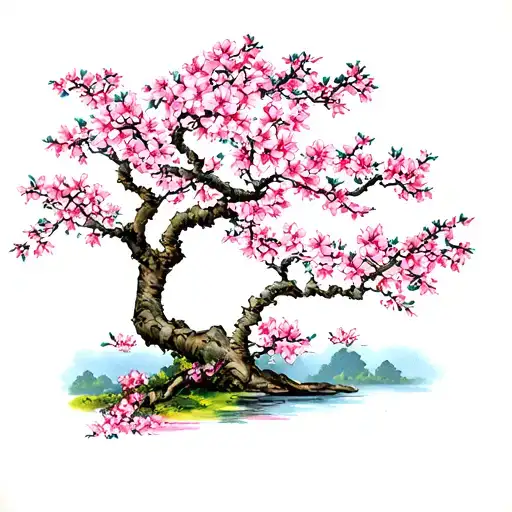 Weeping Cherry Blossom Tree