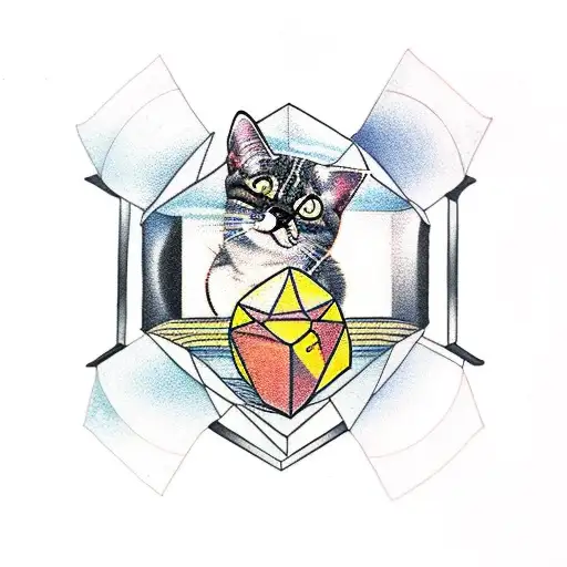 A Cat Inside A Tesseract