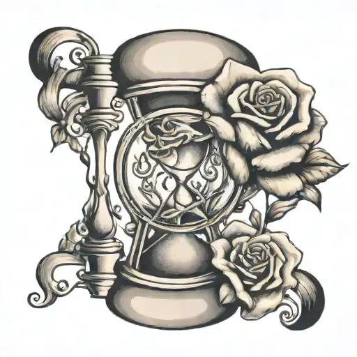 Hourglass Wrapped In A Rose