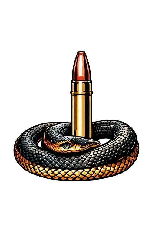 Snake Made Of Bullets