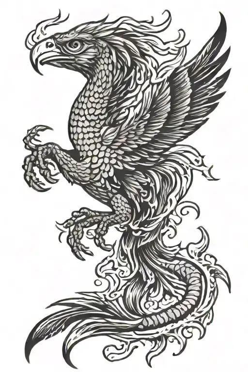 Scorpion Eagle Phoenix Rising From The Ashes