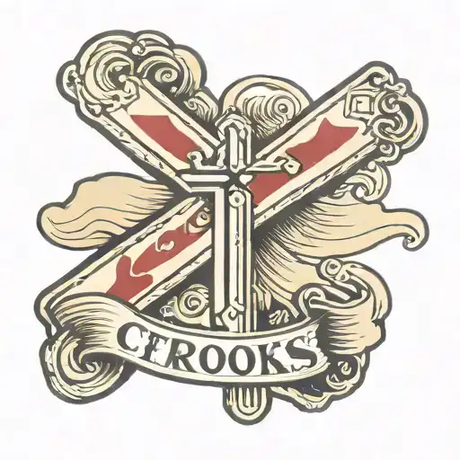 Cross With The Word 'Crooks' Inside It