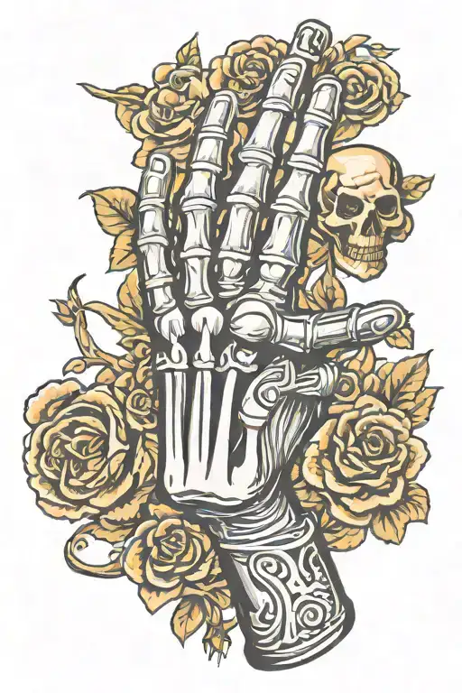 Skeleton Hand Thumbs Up