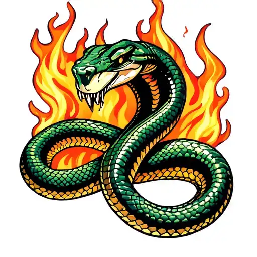 Snake Plisken With Custom Flames Surrounding