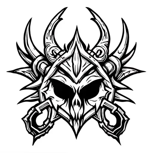Warcraft Horde Symbol With Lok'tar Ogar