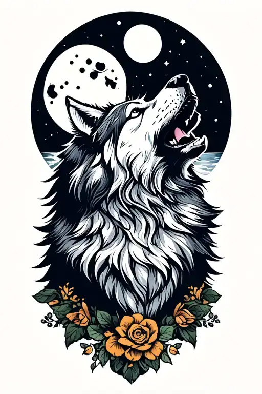 Wolf Howling At The Moon