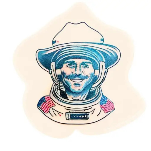 Astronaut Wearing Cowboy Hat