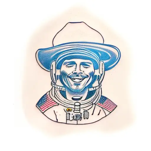 Astronaut Wearing Cowboy Hat