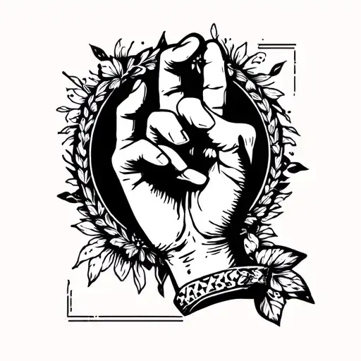 Made You Look Hand Symbol