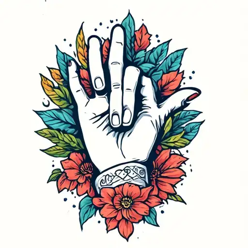 Made You Look Hand Symbol