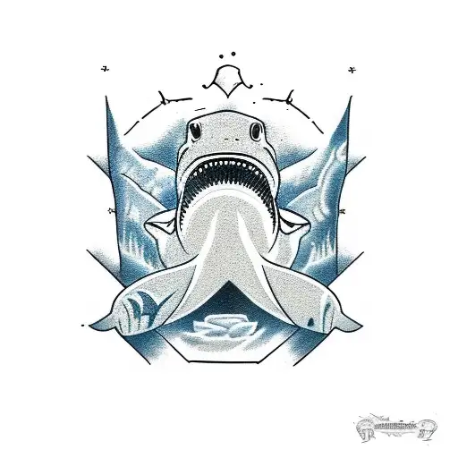 Shark With Shaded Fins And Tale