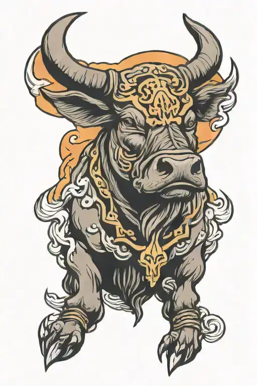 Bull Valkyrie Sunset Smoke