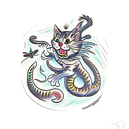 Tabby Cat Chasing Dragonflies