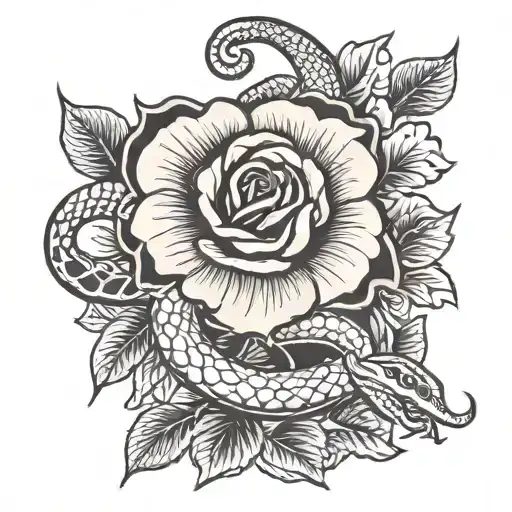 Rose And Snake And Eye