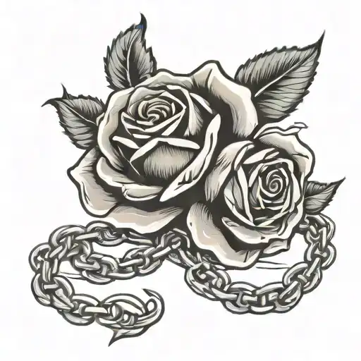 Rose Resting On Broken Chains