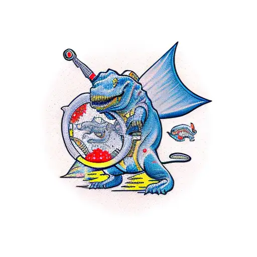 Dinosaur In Astronaut Suit