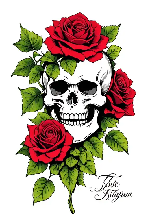 Skull And Rose Ivy