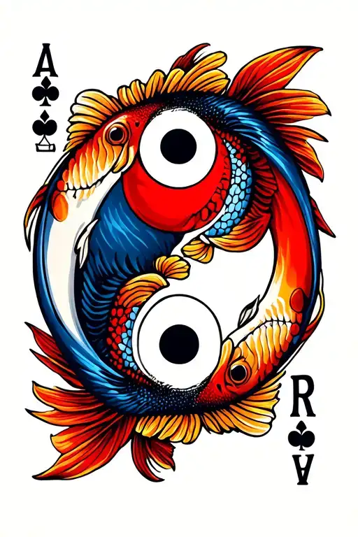 Poker Fish Yin Yang
