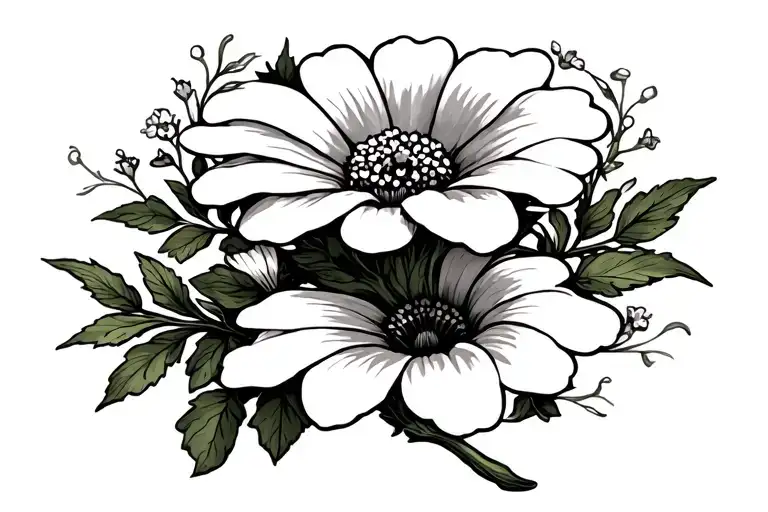 Daisy And Morning Glory Vine