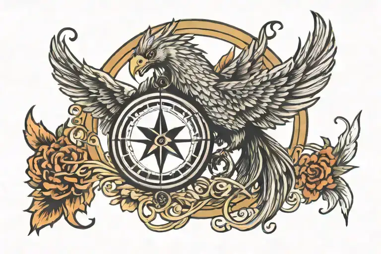 Phoenix Carrying Compass Intertwined