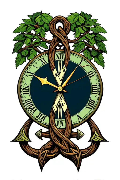 Celtic Time Anchor Tree Intertwined