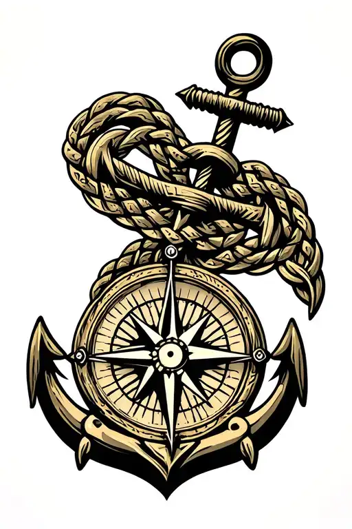 Celtic Knot Compass Time Anchor
