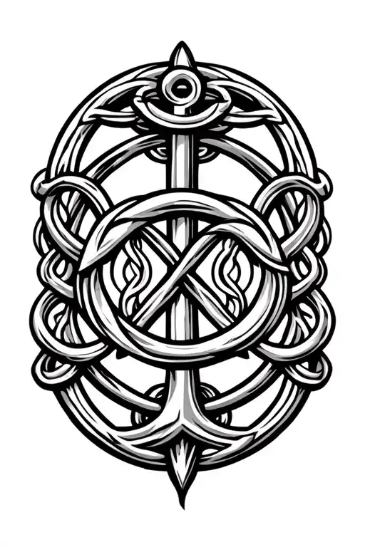 Celtic Knot Love Family Anchor Time