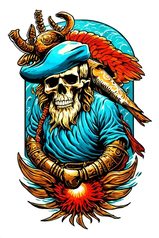 Shellback West Neptune Looking Over Him