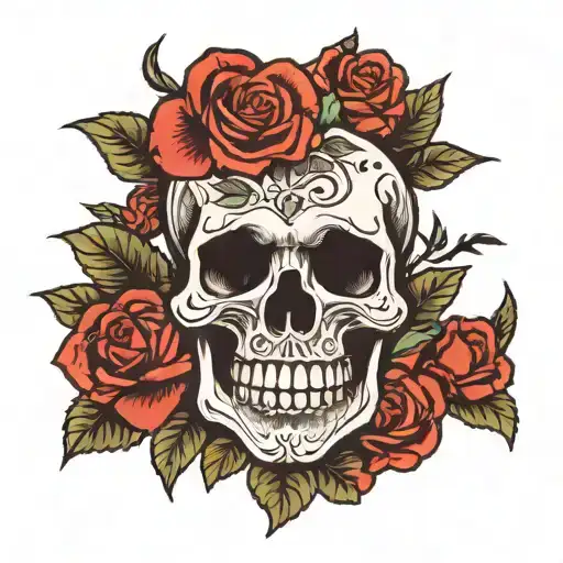 Skull And Roses