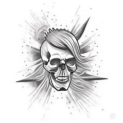 Skull With Mohawk