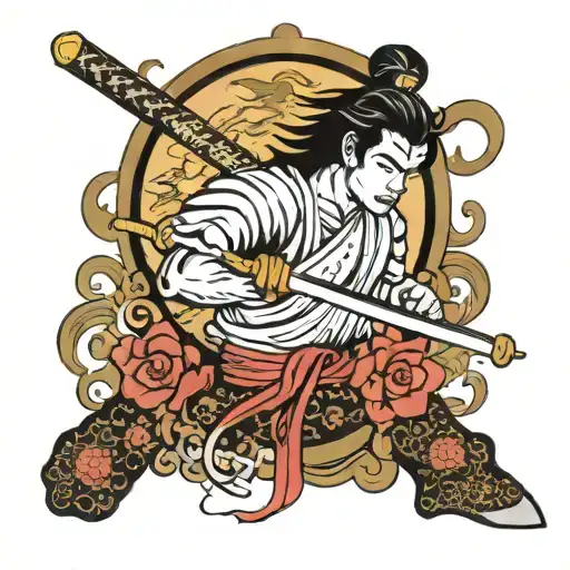 Samurai Sword Surrounded