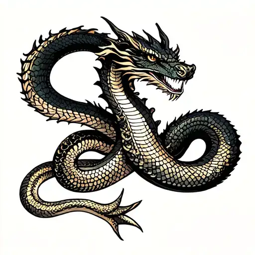 Snake And Dragon