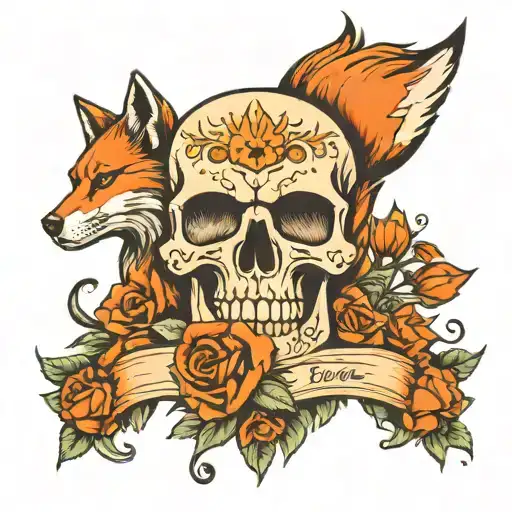 Skull And Fox Surrounded