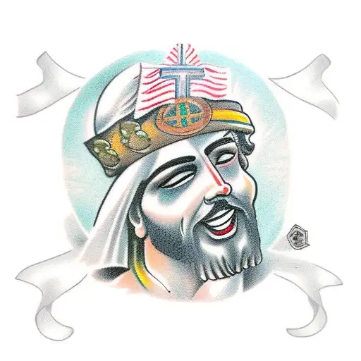 Jesus Christ From Rio De Janeiro With Brazilian Flag Under It