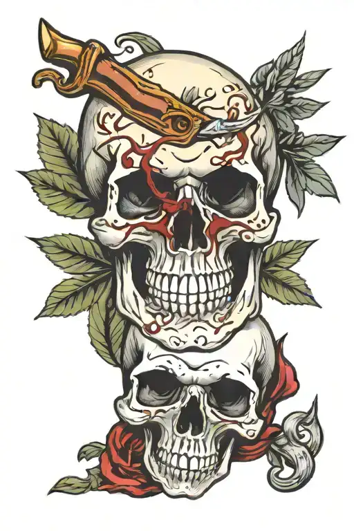 Branch Skull Knife Blood