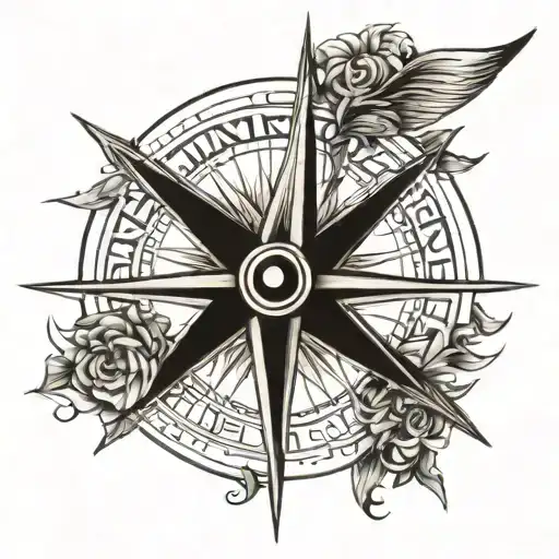 Wind Rose On A Compass