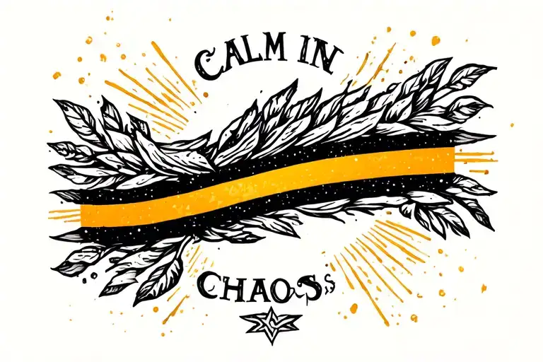 Calm In The Chaos Thin Gold Line