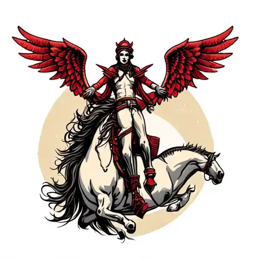 Demon Wings On A Horse