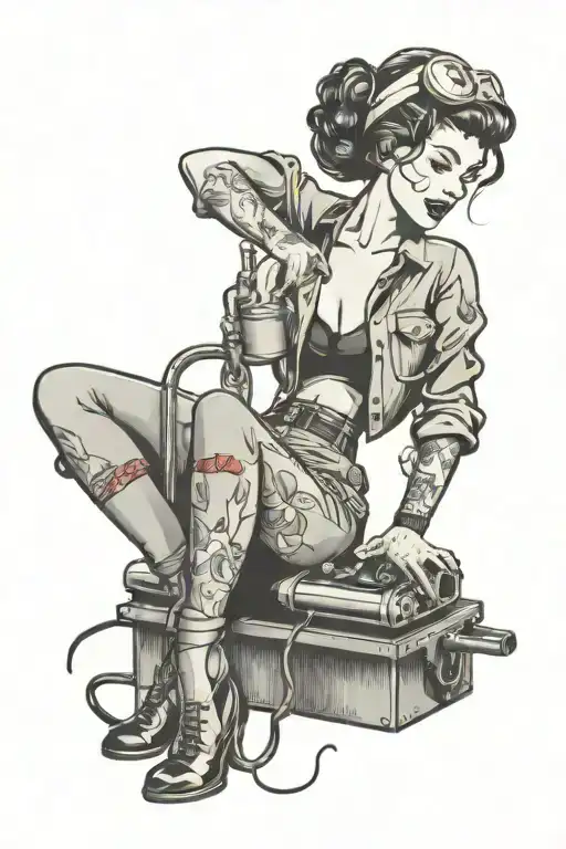 Pin Up Girl Welder