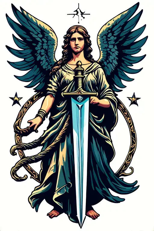 Aquarius Arch Angel With Sword