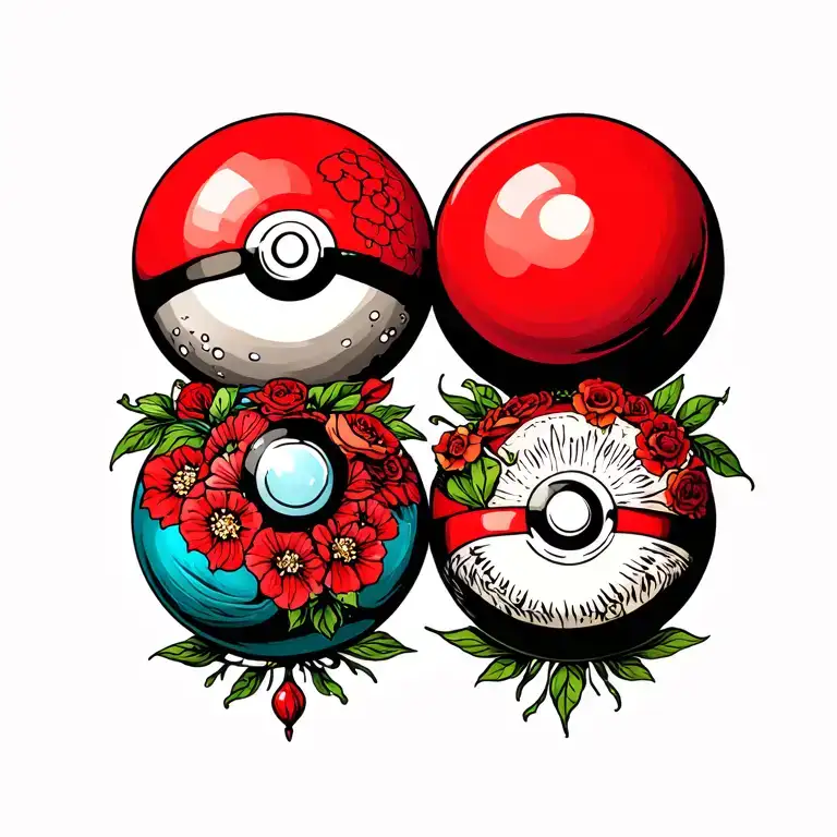 Four Poke Balls Showcasing The Importance