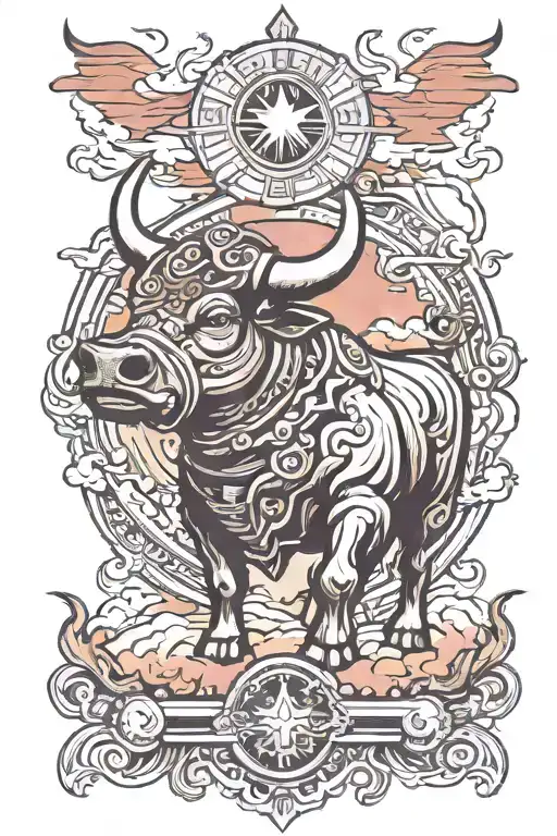 Bull Valkyrie Sunset Smoke