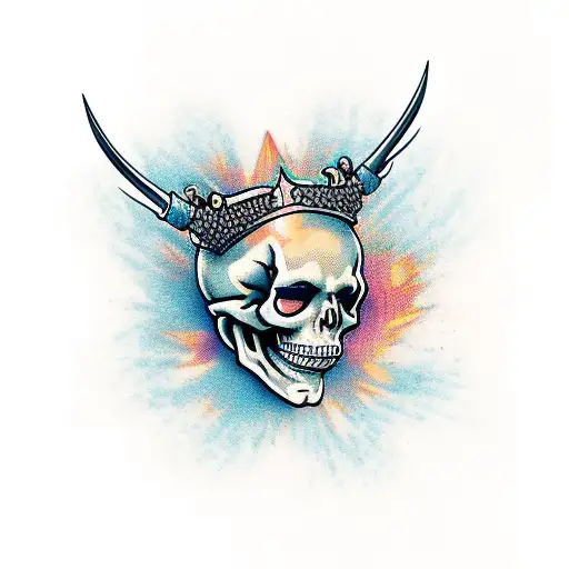 Skeleton With Horned Crown