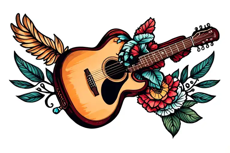 Indie Music Inspired Tattoo Featuring