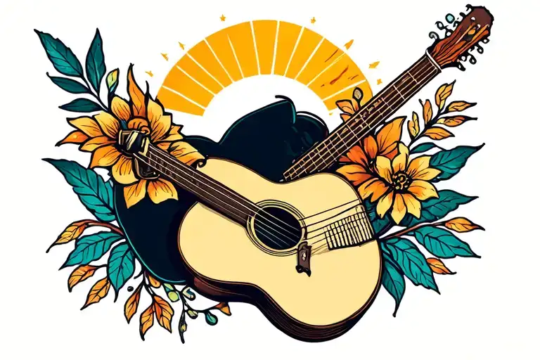 Indie Music Inspired Tattoo Featuring