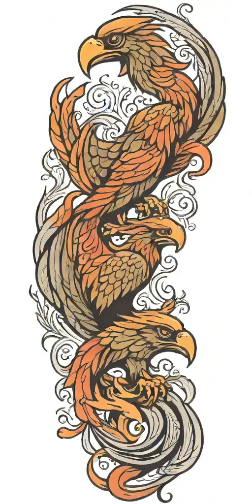 Phoenix And 3-Headed Dog