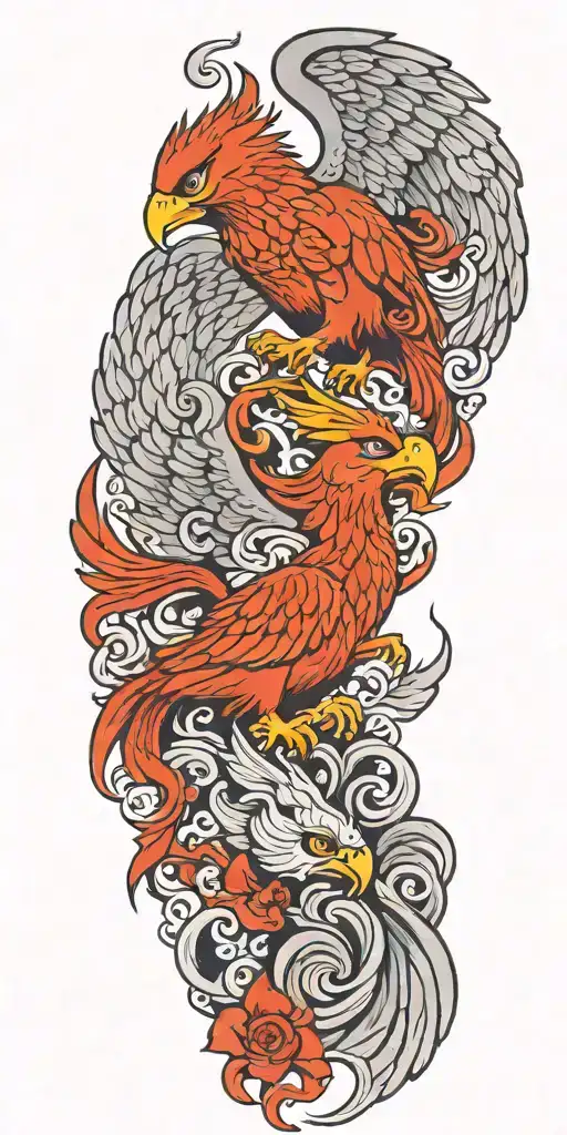 Phoenix And 3-Headed Dog Hades