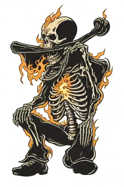 Burning Skeleton Suffering