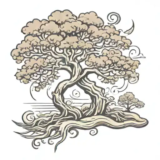 Tree Bending In The Wind