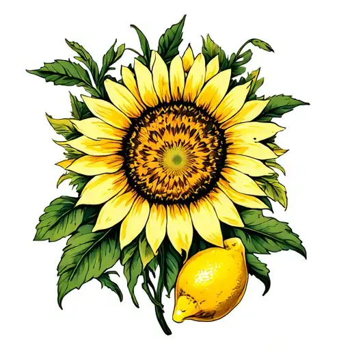 Sun Flowers And Lemons